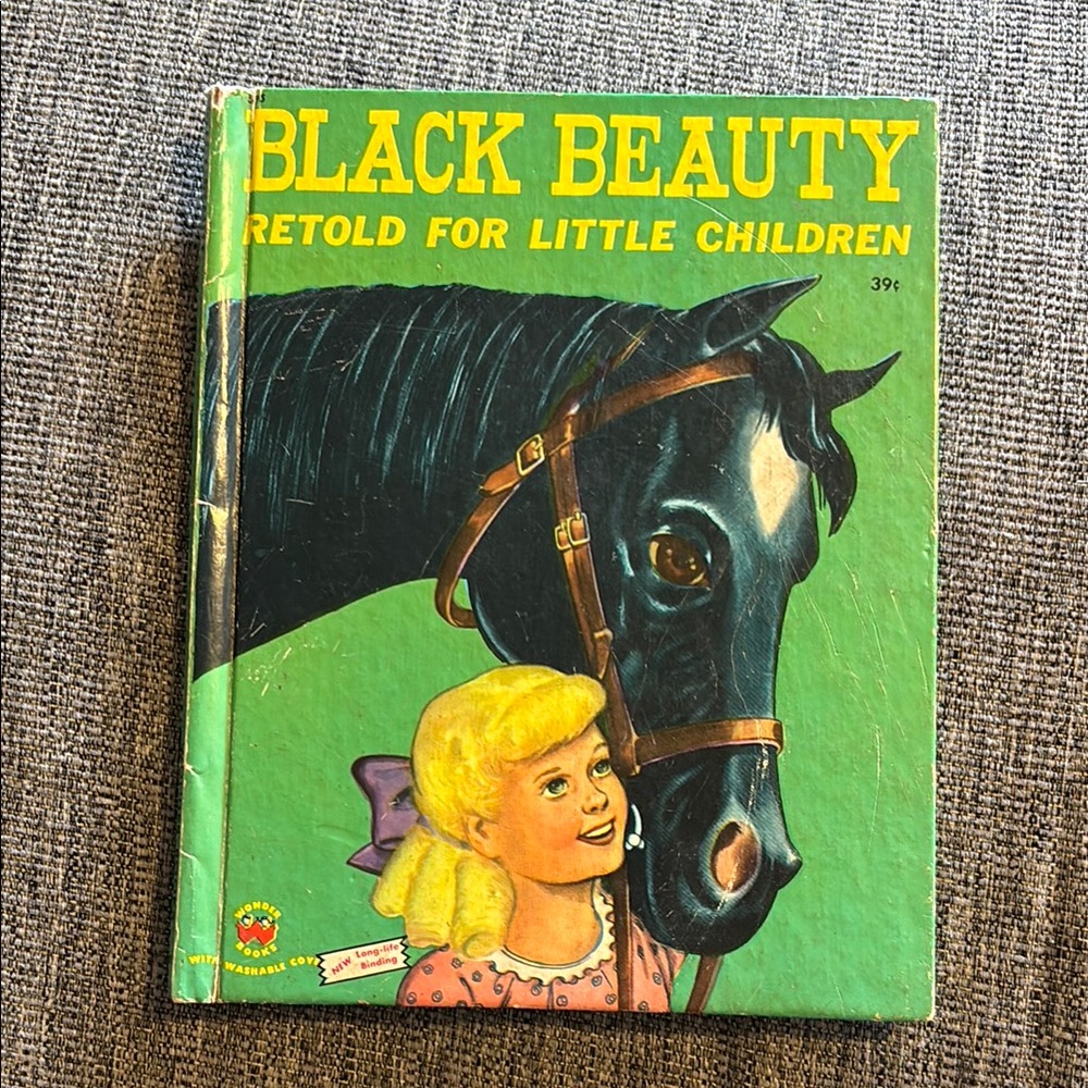 Vtg 1952 Wonder Books Black Beauty Retold Little Children. Poor Binding. AS IS.